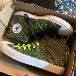 Green/black converse